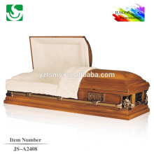 Ash wooden velvet casket lining with pieta